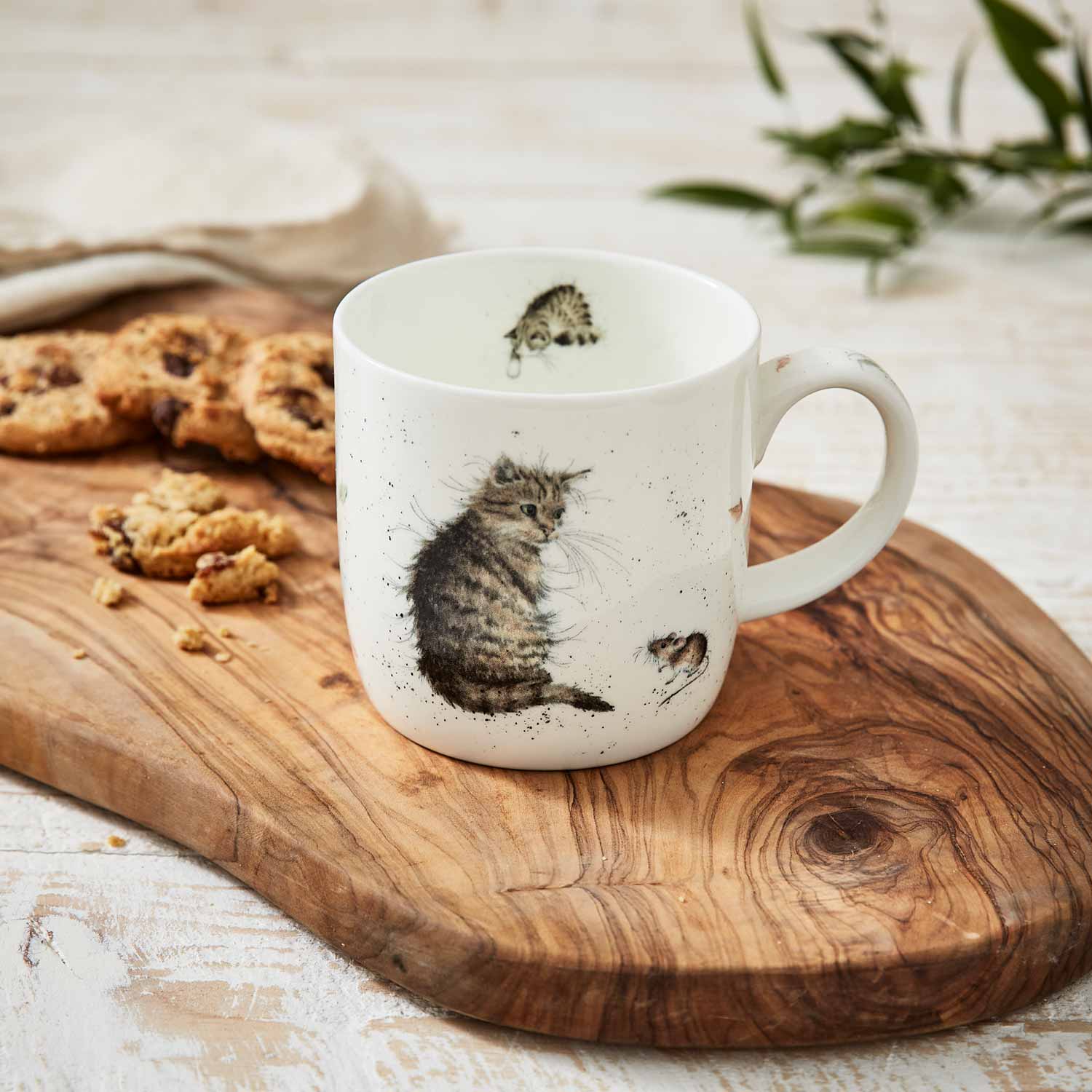 Wrendale Designs Cat and A Mouse 14 fl.oz. Mug, Cat & Mouse image number null